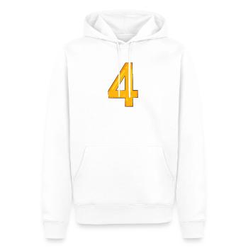 4 - Männer Premium Bio Hoodie - Weiß - Vorne - Nico (187cm)