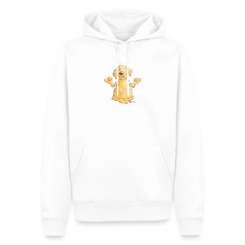 Golden Retriever Yoga I Chiens Comic - Sweat à capuche Premium bio Homme - blanc - Devant - Nico (187cm)