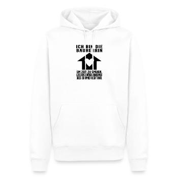 Bauherrin Hausbau Baustelle Richtfest - Männer Premium Bio Hoodie - Weiß - Vorne - Nico (187cm)