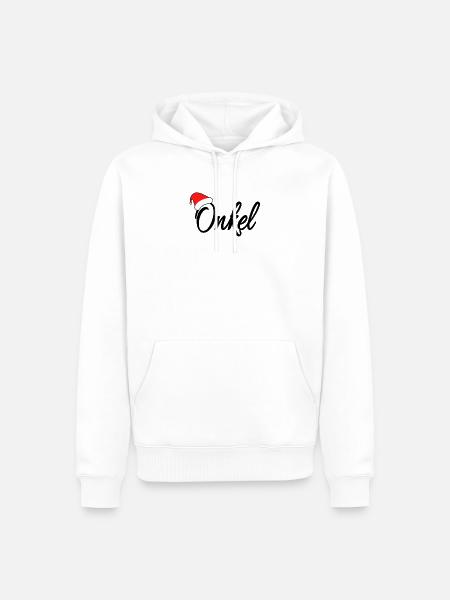Weihnachten Onkel - Männer Premium Bio Hoodie - Weiß