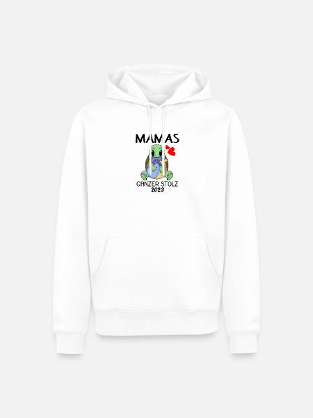 Baby 2023 - Geburt Schwanger 2023 - Männer Premium Bio Hoodie - Weiß