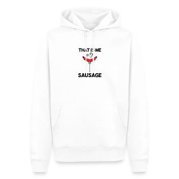 Wurst Spruch lustig - Männer Premium Bio Hoodie - Weiß - Vorne - Nico (187cm)