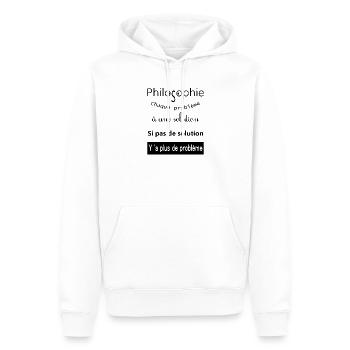 My philosophie - Sweat à capuche Premium bio Homme - blanc - Devant - Nico (187cm)