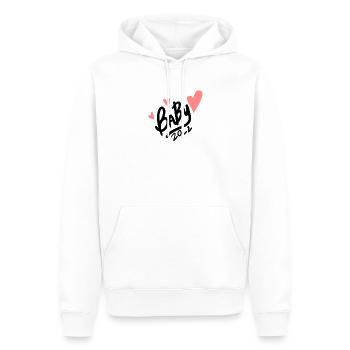Baby 2022 - Geburt Schwanger 2022 - Männer Premium Bio Hoodie - Weiß - Vorne - Nico (187cm)