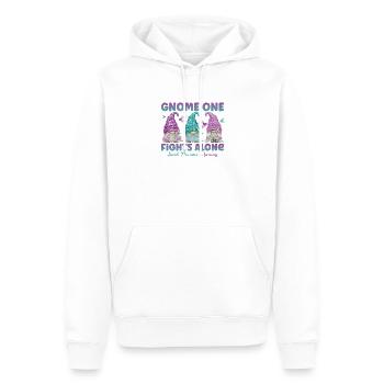 Gnome One lutte contre la prévention du suicide - Sweat à capuche Premium bio Homme - blanc - Devant - Nico (187cm)