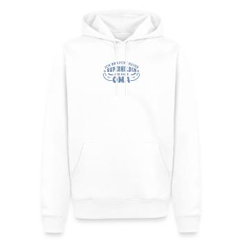 Oma Sprüche ich brauche keine superheldin - Männer Premium Bio Hoodie - Weiß - Vorne - Nico (187cm)