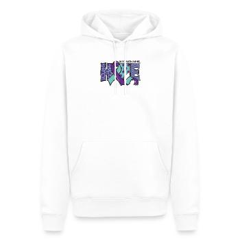 Hoffnung Mental Health Message - Männer Premium Bio Hoodie - Weiß - Vorne - Nico (187cm)