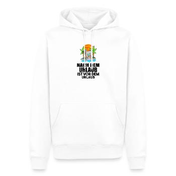 Strandraub Urlaub Reise Strand Urlaubsziel - Männer Premium Bio Hoodie - Weiß - Vorne - Nico (187cm)