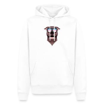 American Dog - Sweat à capuche Premium bio Homme - blanc - Devant - Nico (187cm)