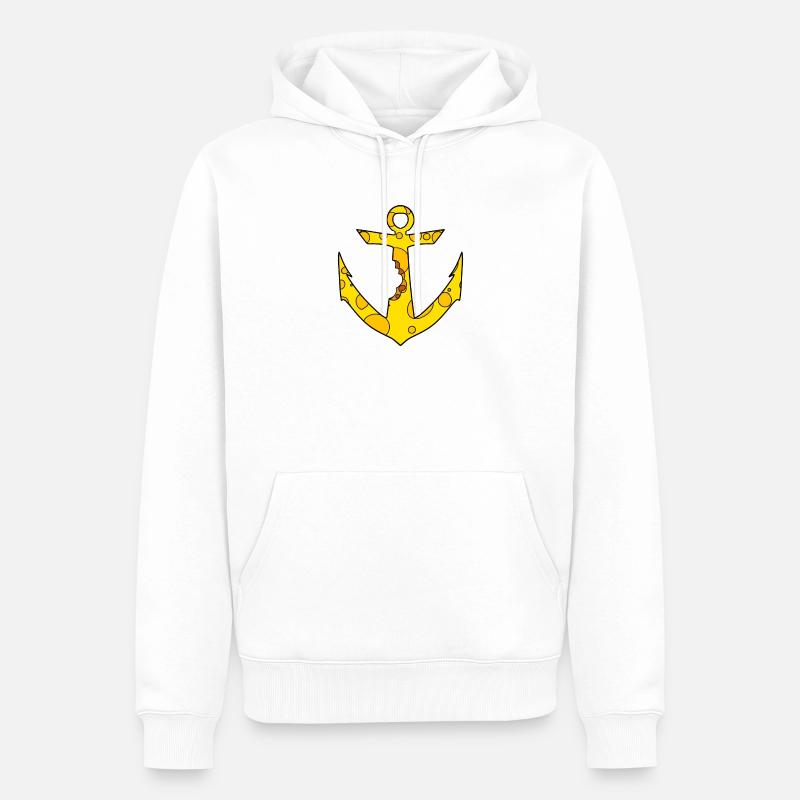 Ancre de fromage - Sweat à capuche Premium bio Homme - blanc