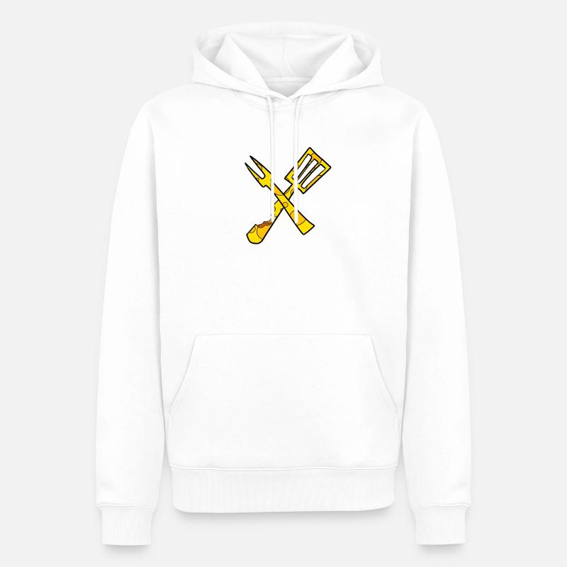 Cuisinier au fromage - Sweat à capuche Premium bio Homme - blanc