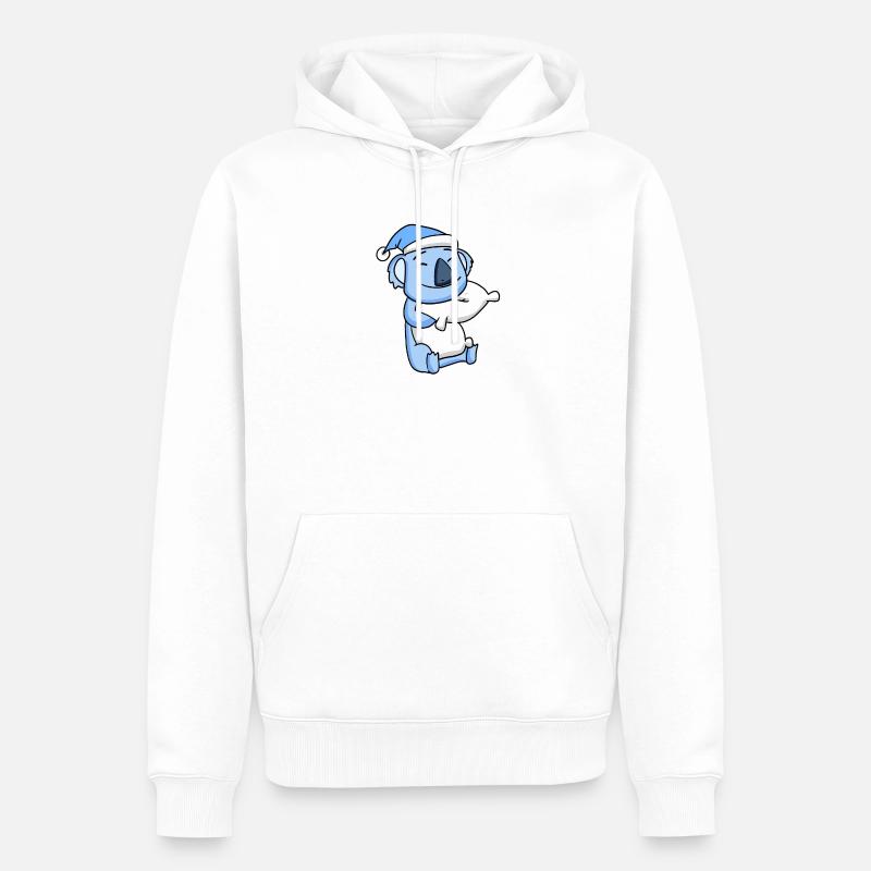 Koala Bébé - Sweat à capuche Premium bio Homme - blanc