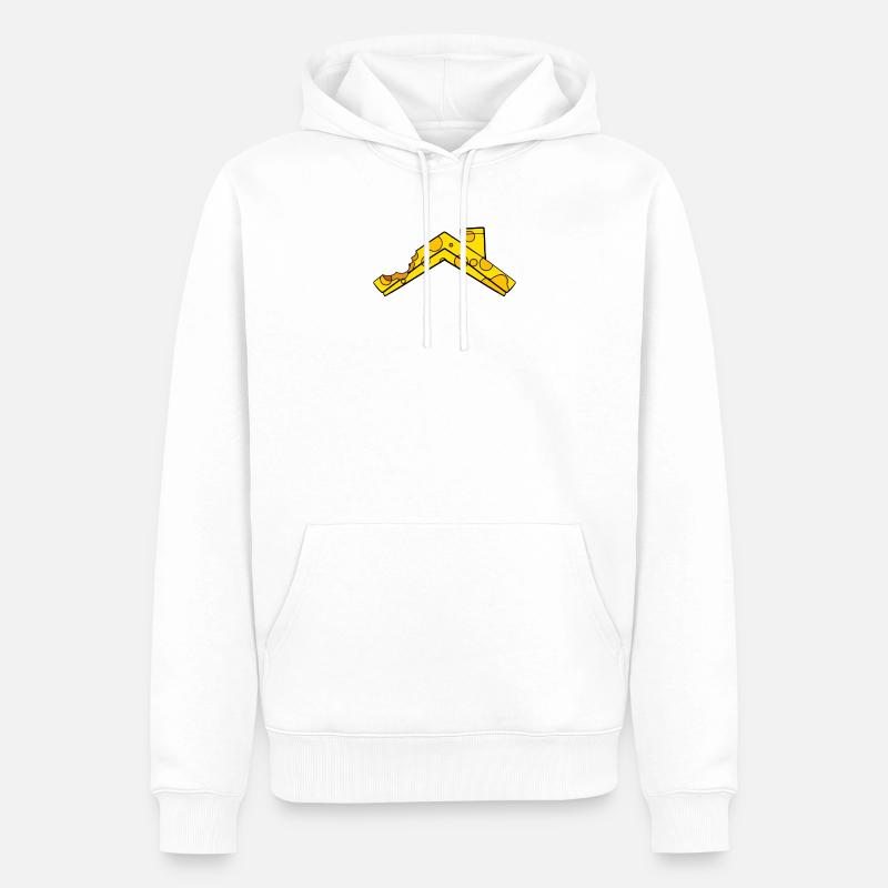 Toit de fromage - Sweat à capuche Premium bio Homme - blanc