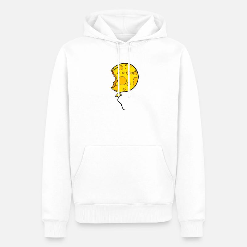 Ballon fromage - Sweat à capuche Premium bio Homme - blanc