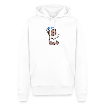 Bébé ours - Sweat à capuche Premium bio Homme - blanc - Devant - Nico (187cm)