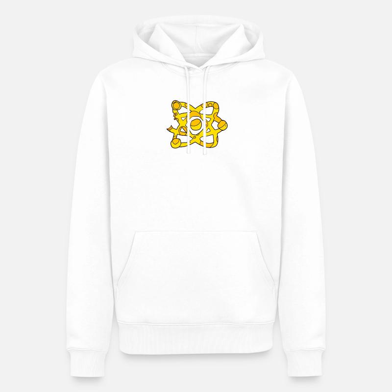 Atom Cheese Symbol Science Scientifique - Sweat à capuche Premium bio Homme - blanc
