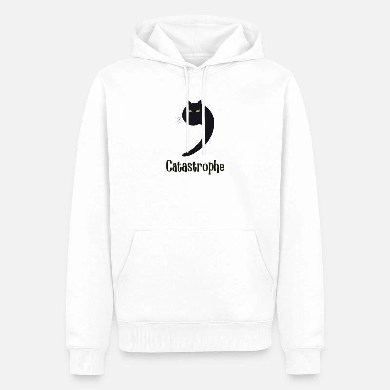 Catastrophe Katze Katzen Katastrophe - Männer Premium Bio Hoodie - Weiß