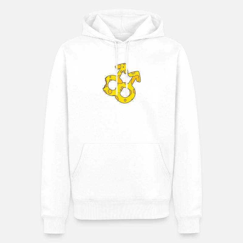 Symbole Double Mars - Sweat à capuche Premium bio Homme - blanc