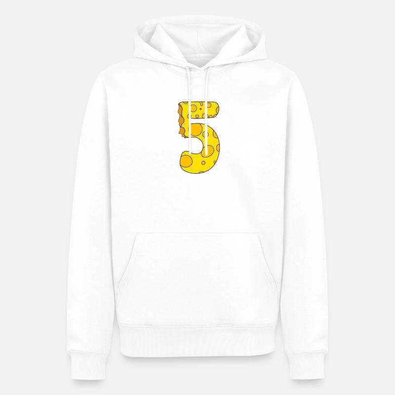 Fromage numéro 5 - Sweat à capuche Premium bio Homme - blanc