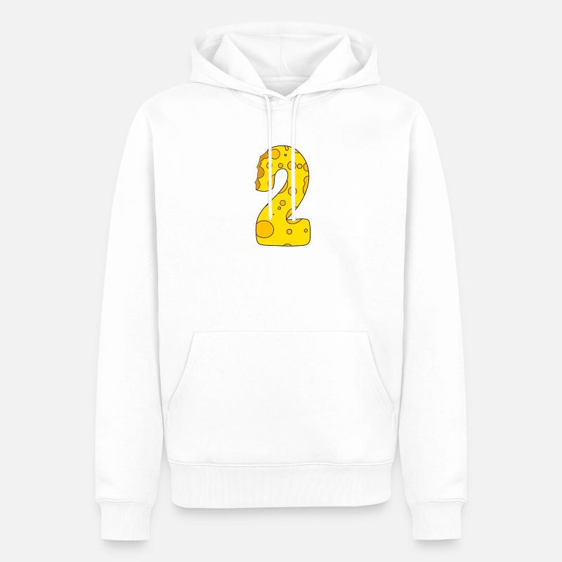 Fromage numéro 2 - Sweat à capuche Premium bio Homme - blanc