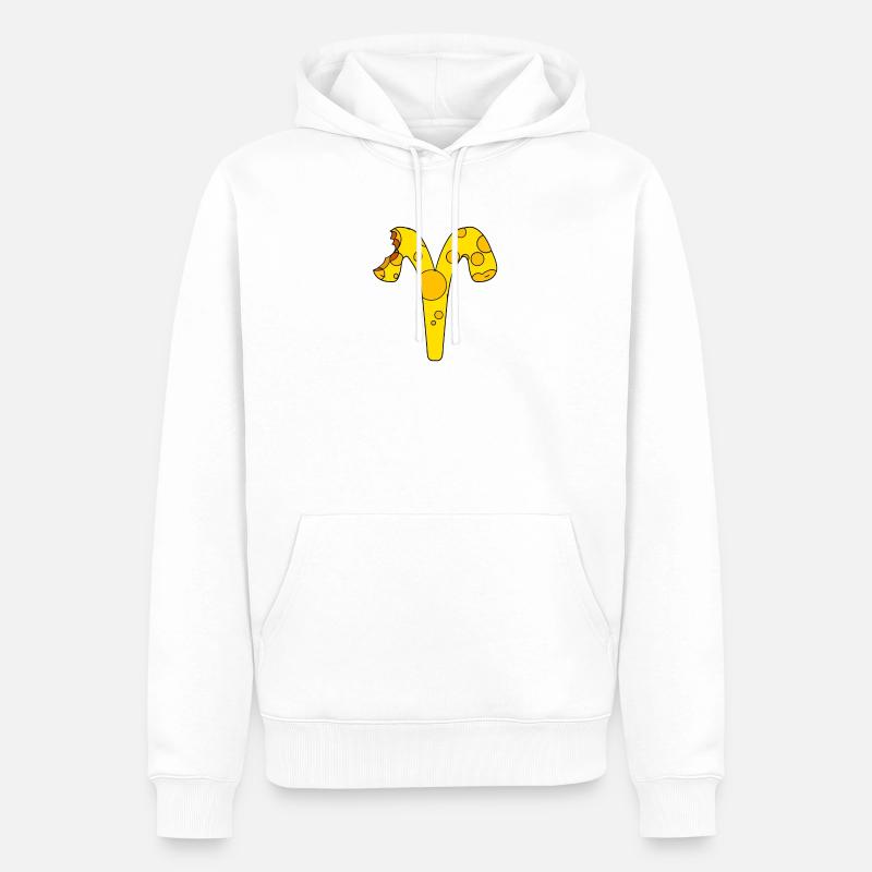 Sternzeichen Widder - Männer Premium Bio Hoodie - Weiß