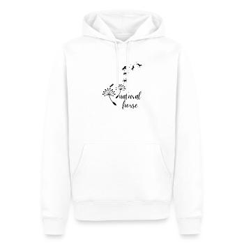 Natural Horse mit Blumen - Männer Premium Bio Hoodie - Weiß - Vorne - Nico (187cm)