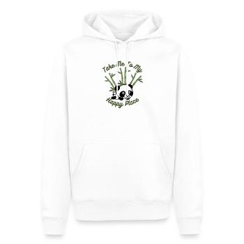 Take me to My Happy Place - Panda Lovers T-Shirt - Männer Premium Bio Hoodie - Weiß - Vorne - Nico (187cm)