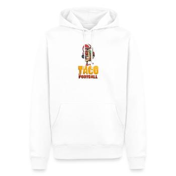 Taco Bout Football Match Jour - Sweat à capuche Premium bio Homme - blanc - Devant - Nico (187cm)