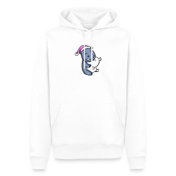 Hippo with pillow and sleeping cap - Men’s Premium Organic Hoodie - white - Front - Nico (187cm)