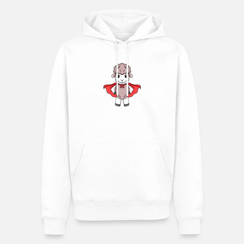 Super-héros de mouton - Sweat à capuche Premium bio Homme - blanc