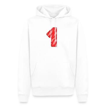 1 - Sweat à capuche Premium bio Homme - blanc - Devant - Nico (187cm)