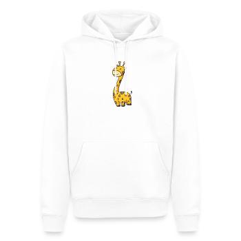 Drôle drôle de girafe - Sweat à capuche Premium bio Homme - blanc - Devant - Nico (187cm)