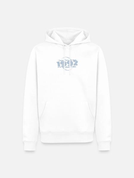 Einzigartig seit 1992 Retro Sprüche - Männer Premium Bio Hoodie - Weiß