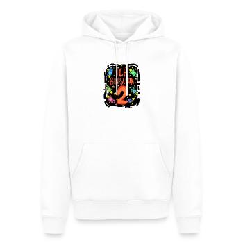 2 Jahre alt Junge - 2 Geburtstag - Ich bin 2 - Männer Premium Bio Hoodie - Weiß - Vorne - Nico (187cm)