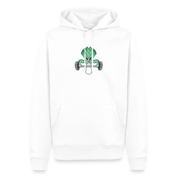 Lauch Fitness Bodybuilder - Männer Premium Bio Hoodie - Weiß - Vorne - Nico (187cm)