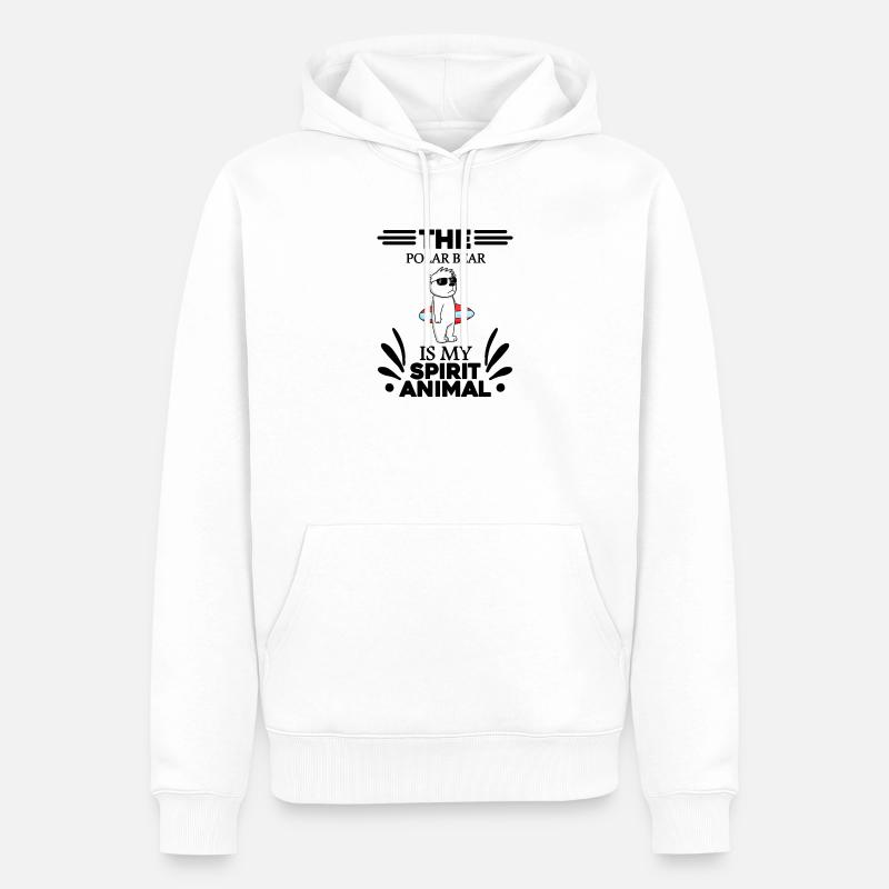 Eisbär Polarbär Bär - Männer Premium Bio Hoodie - Weiß