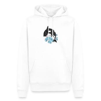 Schwertwal - Männer Premium Bio Hoodie - Weiß - Vorne - Nico (187cm)