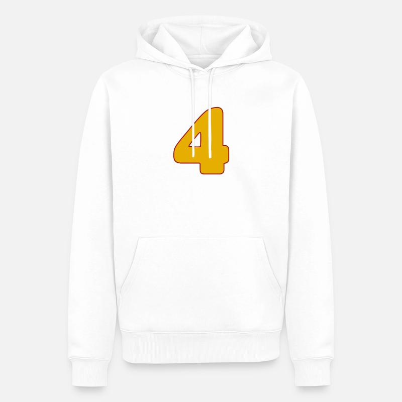 4 - Sweat à capuche Premium bio Homme - blanc