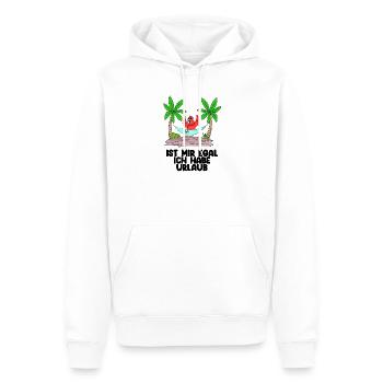 Urlaub - Männer Premium Bio Hoodie - Weiß - Vorne - Nico (187cm)