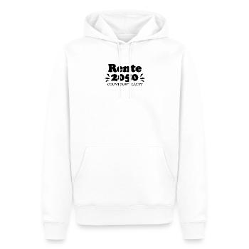 Rente 2050 Ruhestand Rentner Renteneintritt - Männer Premium Bio Hoodie - Weiß - Vorne - Nico (187cm)