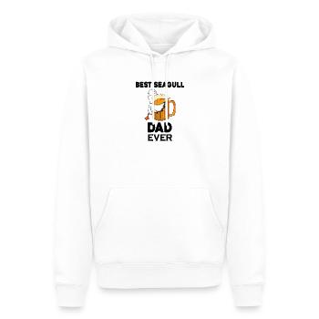 Papa Papa Mer du Nord Meilleur papa Mouette - Sweat à capuche Premium bio Homme - blanc - Devant - Nico (187cm)