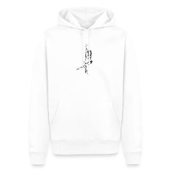 Pole Dance - Sweat à capuche Premium bio Homme - blanc - Devant - Nico (187cm)