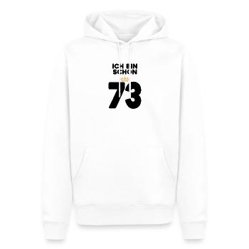 73 Geburtstag - 73 Jahre mit Krone - Männer Premium Bio Hoodie - Weiß - Vorne - Nico (187cm)