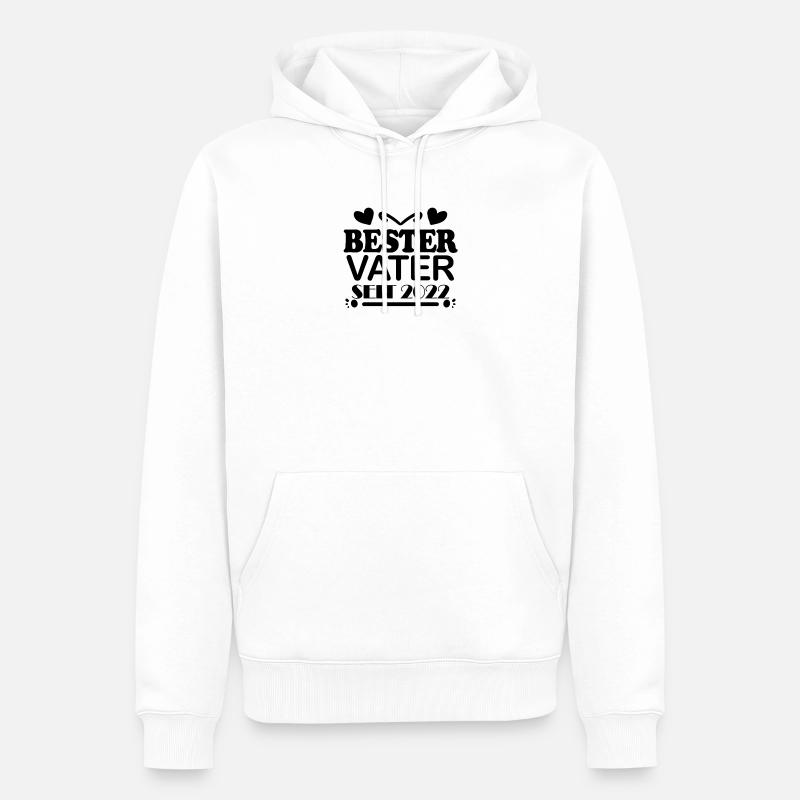 Bester Vater seit 2022 - Männer Premium Bio Hoodie - Weiß
