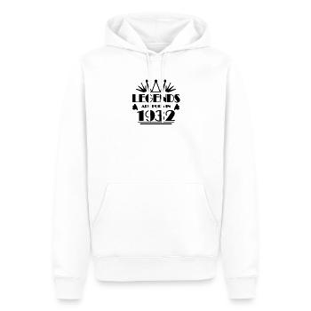 1932 - Jahrgang 1932 - Männer Premium Bio Hoodie - Weiß - Vorne - Nico (187cm)