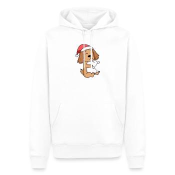 Deutsch Cocker Spaniel Chien Noël Sommeil - Sweat à capuche Premium bio Homme - blanc - Devant - Nico (187cm)