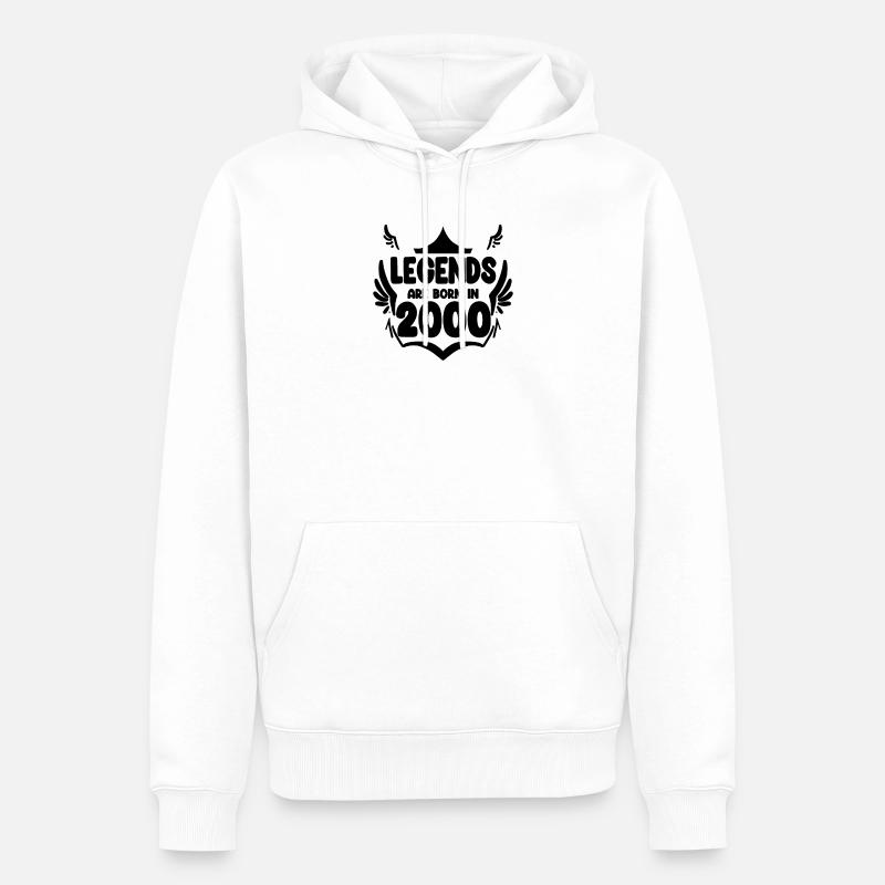 2000 - Männer Premium Bio Hoodie - Weiß