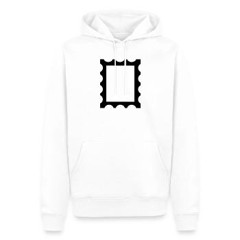 Cadre de contour de tampon - Sweat à capuche Premium bio Homme - blanc - Devant - Nico (187cm)