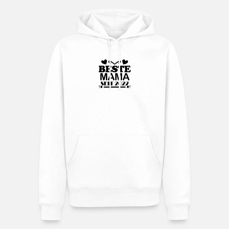 Beste Mama seit 2022 - Männer Premium Bio Hoodie - Weiß