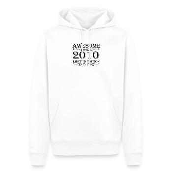 2010 - Jahrgang 2010 - Männer Premium Bio Hoodie - Weiß - Vorne - Nico (187cm)